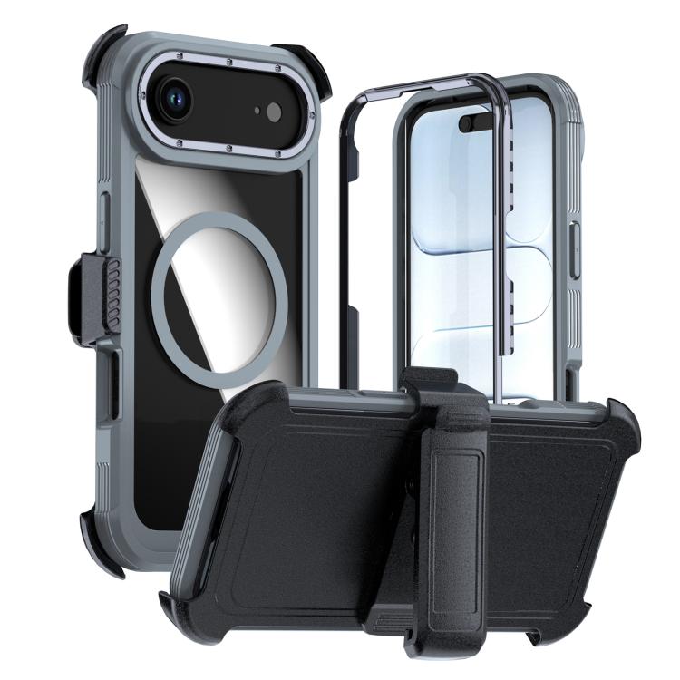 Custodia magnetica per telefono in acrilico a copertura totale con clip posteriore., For iPhone Air, For iPhone 16 Pro Max, For iPhone 16 Pro