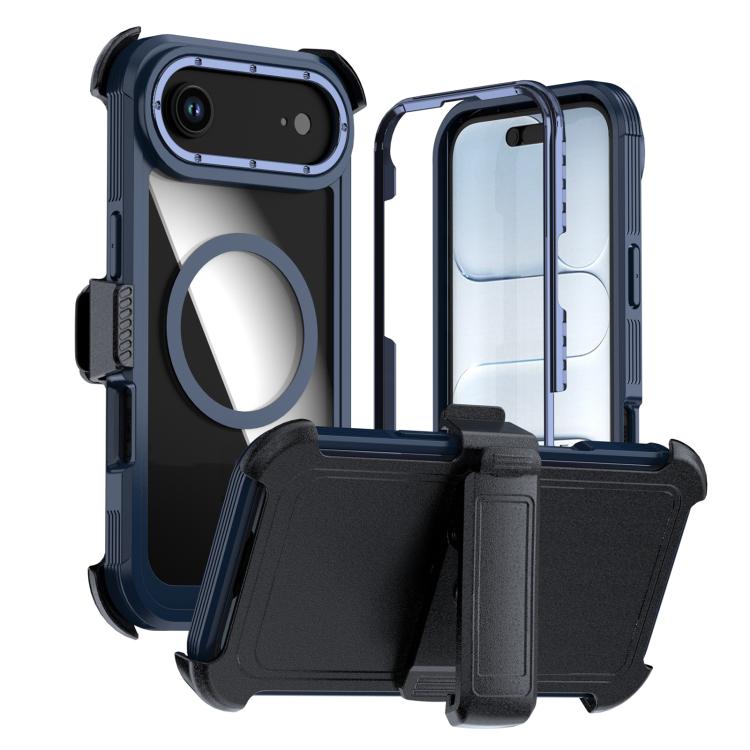 Custodia magnetica per telefono in acrilico a copertura totale con clip posteriore., For iPhone Air, For iPhone 16 Pro Max, For iPhone 16 Pro