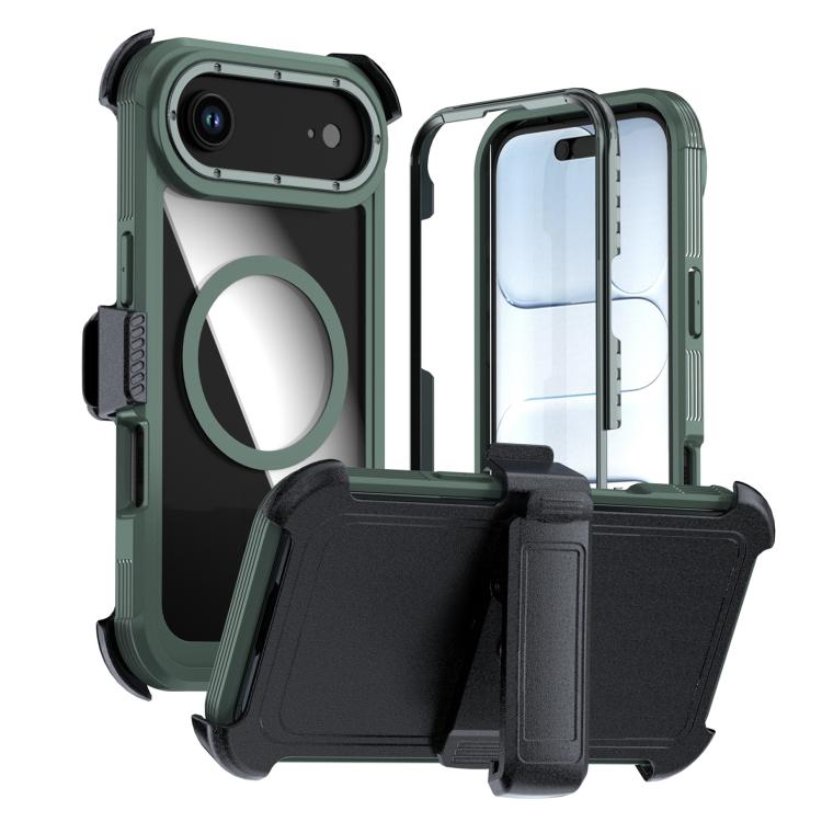 Custodia magnetica per telefono in acrilico a copertura totale con clip posteriore., For iPhone Air, For iPhone 16 Pro Max, For iPhone 16 Pro