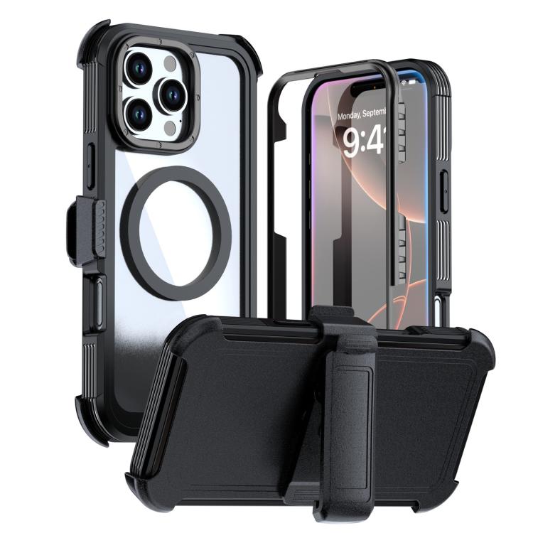 Custodia magnetica per telefono in acrilico a copertura totale con clip posteriore., For iPhone Air, For iPhone 16 Pro Max, For iPhone 16 Pro