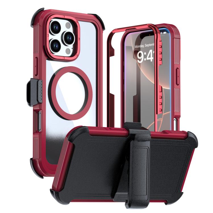 Custodia magnetica per telefono in acrilico a copertura totale con clip posteriore., For iPhone Air, For iPhone 16 Pro Max, For iPhone 16 Pro