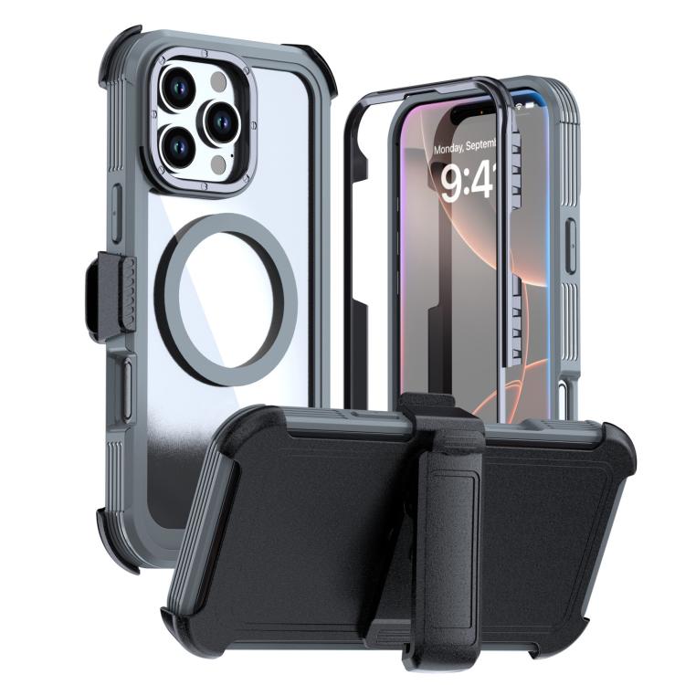 Custodia magnetica per telefono in acrilico a copertura totale con clip posteriore., For iPhone Air, For iPhone 16 Pro Max, For iPhone 16 Pro