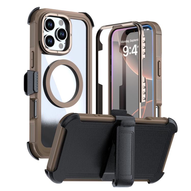 Custodia magnetica per telefono in acrilico a copertura totale con clip posteriore., For iPhone Air, For iPhone 16 Pro Max, For iPhone 16 Pro