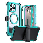Custodia magnetica per telefono in acrilico a copertura totale con clip posteriore., For iPhone Air, For iPhone 16 Pro Max, For iPhone 16 Pro