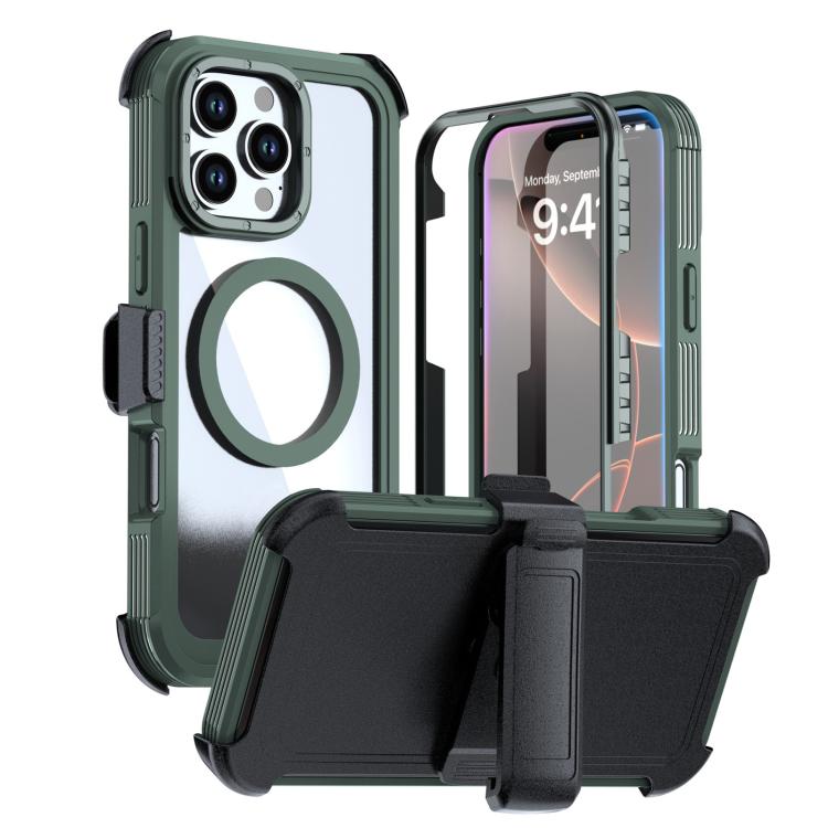 Custodia magnetica per telefono in acrilico a copertura totale con clip posteriore., For iPhone Air, For iPhone 16 Pro Max, For iPhone 16 Pro