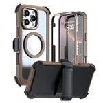 Custodia magnetica per telefono in acrilico a copertura totale con clip posteriore., For iPhone Air, For iPhone 16 Pro Max, For iPhone 16 Pro