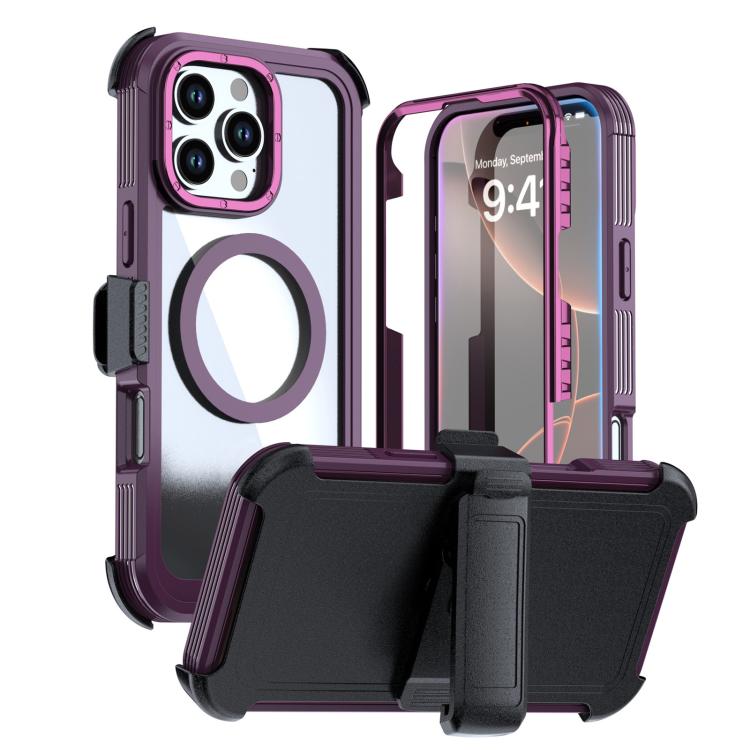 Custodia magnetica per telefono in acrilico a copertura totale con clip posteriore., For iPhone Air, For iPhone 16 Pro Max, For iPhone 16 Pro