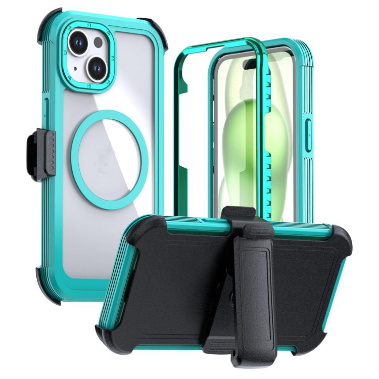 Custodia magnetica per telefono in acrilico a copertura totale con clip posteriore., For iPhone 14 / 13, For iPhone 14 Pro, For iPhone 14 Pro Max