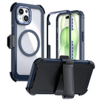 Custodia magnetica per telefono in acrilico a copertura totale con clip posteriore., For iPhone 14 / 13, For iPhone 14 Pro, For iPhone 14 Pro Max