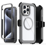 Custodia magnetica per telefono in acrilico a copertura totale con clip posteriore., For iPhone 14 / 13, For iPhone 14 Pro, For iPhone 14 Pro Max