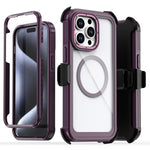 Custodia magnetica per telefono in acrilico a copertura totale con clip posteriore., For iPhone 14 / 13, For iPhone 14 Pro, For iPhone 14 Pro Max