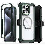 Custodia magnetica per telefono in acrilico a copertura totale con clip posteriore., For iPhone 13 Pro Max, For iPhone 13 Pro, For iPhone 12 / 12 Pro
