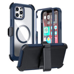 Custodia magnetica per telefono in acrilico a copertura totale con clip posteriore., For iPhone 13 Pro Max, For iPhone 13 Pro, For iPhone 12 / 12 Pro