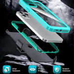 Custodia magnetica per telefono in acrilico a copertura totale con clip posteriore., For iPhone 12 Pro Max