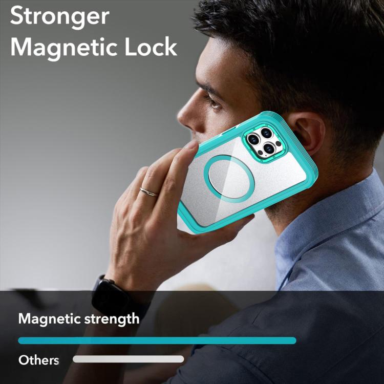Custodia magnetica per telefono in acrilico a copertura totale con clip posteriore., For iPhone 12 Pro Max