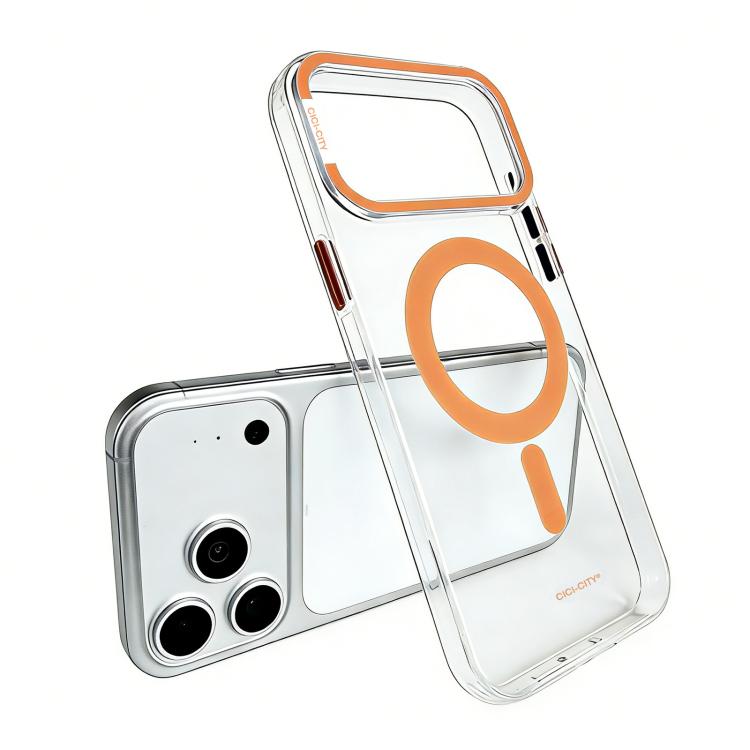 Custodia magnetica trasparente autoriparante IMD per telefono CICI-CITY, For iPhone 17 Pro Max, For iPhone 17 Pro