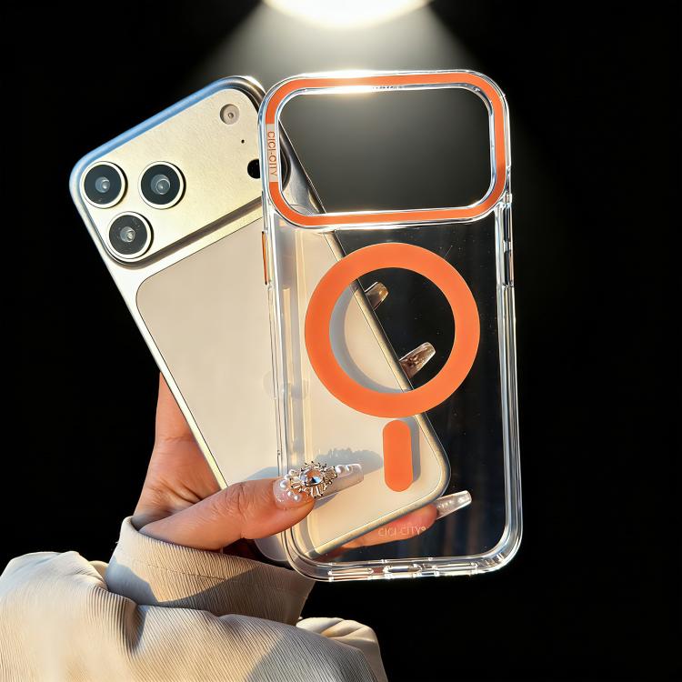 Custodia magnetica trasparente autoriparante IMD per telefono CICI-CITY, For iPhone 17 Pro Max, For iPhone 17 Pro