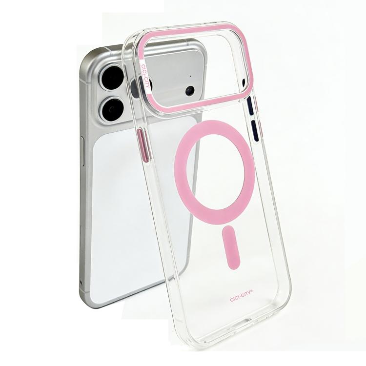 Custodia magnetica trasparente autoriparante IMD per telefono CICI-CITY, For iPhone 17 Pro Max, For iPhone 17 Pro