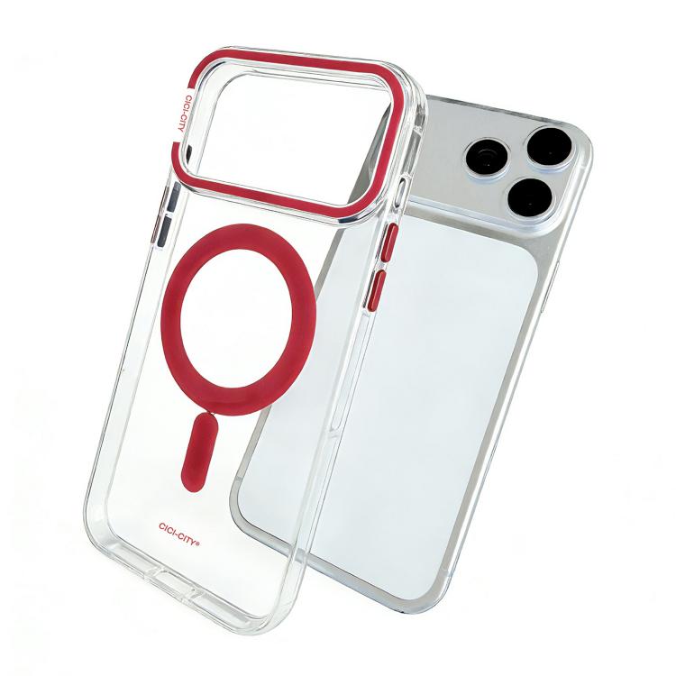 Custodia magnetica trasparente autoriparante IMD per telefono CICI-CITY, For iPhone 17 Pro Max, For iPhone 17 Pro