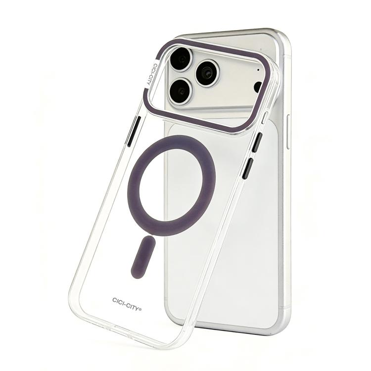 Custodia magnetica trasparente autoriparante IMD per telefono CICI-CITY, For iPhone 17 Pro Max, For iPhone 17 Pro