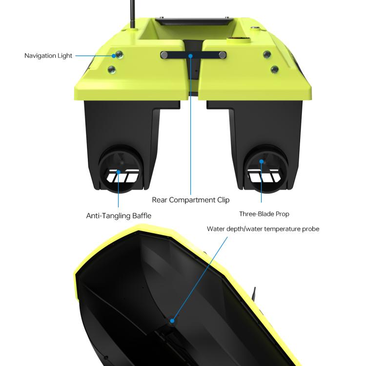 D50E Barca da pesca intelligente ad alta velocità con telecomando GPS e sensore sonar., EU Plug, US Plug, UK Plug