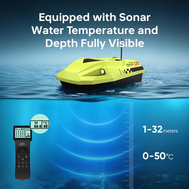 D50E Barca da pesca intelligente ad alta velocità con telecomando GPS e sensore sonar., EU Plug, US Plug, UK Plug