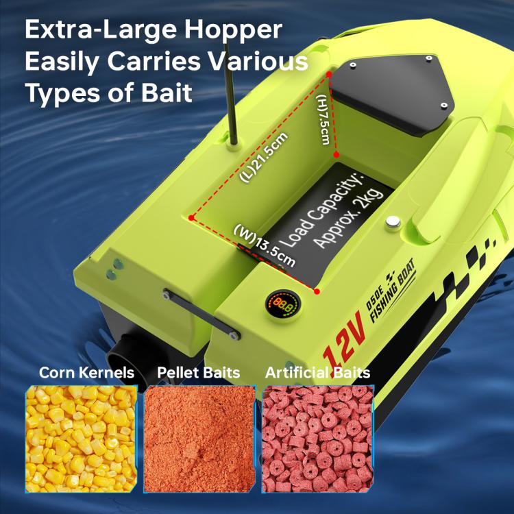 D50E Barca da pesca intelligente ad alta velocità con telecomando GPS e sensore sonar., EU Plug, US Plug, UK Plug