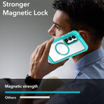 Custodia magnetica per telefono in acrilico a copertura totale con clip posteriore., For Samsung Galaxy A16 5G / 4G, For Samsung Galaxy A15 5G / 4G