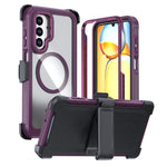 Custodia magnetica per telefono in acrilico a copertura totale con clip posteriore., For Samsung Galaxy A56 5G, For Samsung Galaxy A26 5G, For Samsung Galaxy A36 5G