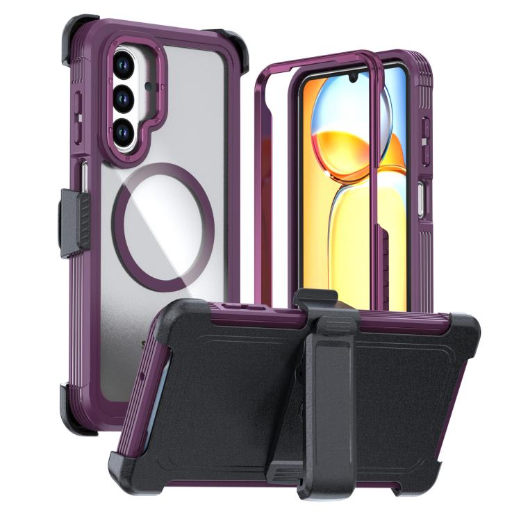 Custodia magnetica per telefono in acrilico a copertura totale con clip posteriore., For Samsung Galaxy A56 5G, For Samsung Galaxy A26 5G, For Samsung Galaxy A36 5G