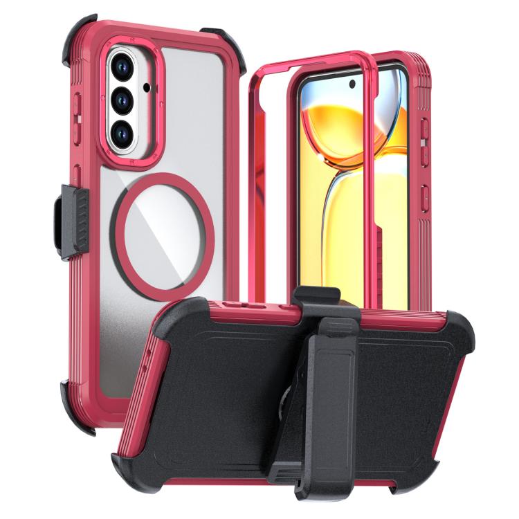 Custodia magnetica per telefono in acrilico a copertura totale con clip posteriore., For Samsung Galaxy A56 5G, For Samsung Galaxy A26 5G, For Samsung Galaxy A36 5G