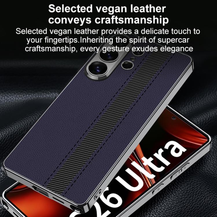 Custodia per telefono GKK in ecopelle galvanizzata con blocchi di colore., For Samsung Galaxy S26 Ultra 5G