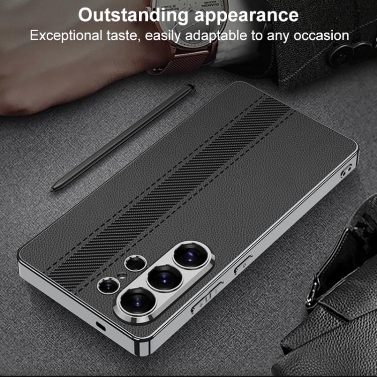 Custodia per telefono GKK in ecopelle galvanizzata con blocchi di colore., For Samsung Galaxy S26 Ultra 5G