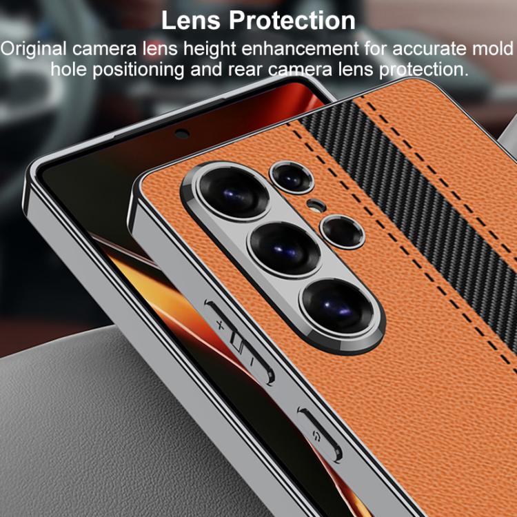 Custodia per telefono GKK in ecopelle galvanizzata con blocchi di colore., For Samsung Galaxy S26 Ultra 5G