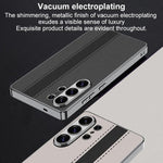 Custodia per telefono GKK in ecopelle galvanizzata con blocchi di colore., For Samsung Galaxy S26 Ultra 5G