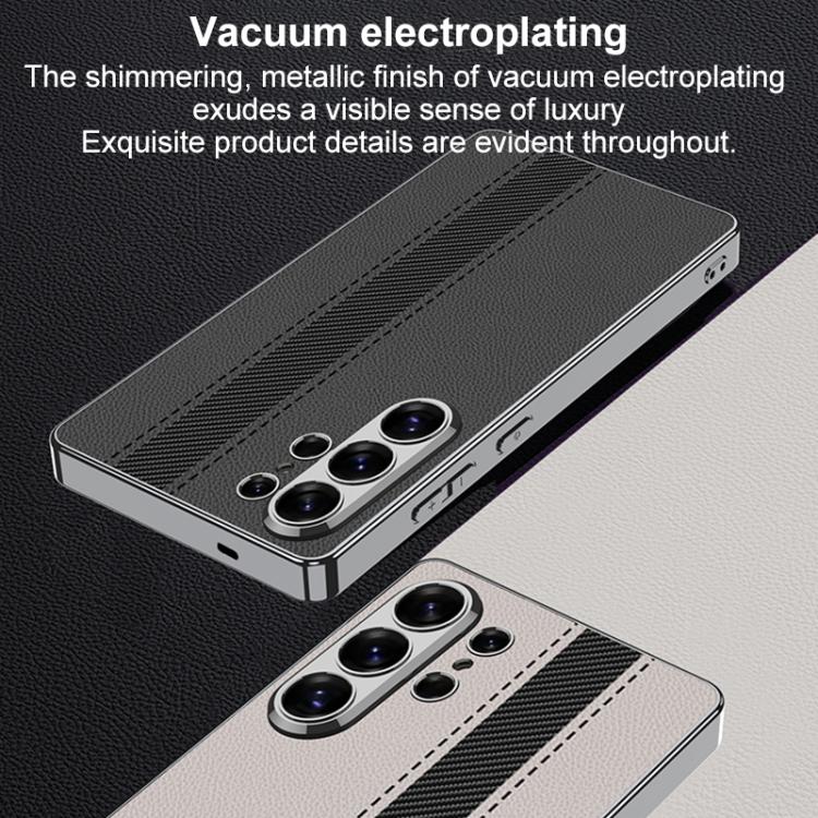 Custodia per telefono GKK in ecopelle galvanizzata con blocchi di colore., For Samsung Galaxy S26 Ultra 5G