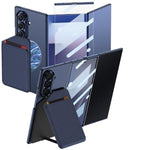 Custodia per telefono GKK ultra sottile con magnete integrato e porta carte inclinato, For Samsung Galaxy Z TriFold