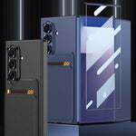 Custodia per telefono GKK ultra sottile con magnete integrato e porta carte inclinato, For Samsung Galaxy Z TriFold