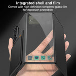 Custodia per telefono GKK ultra sottile con magnete integrato e porta carte inclinato, For Samsung Galaxy Z TriFold