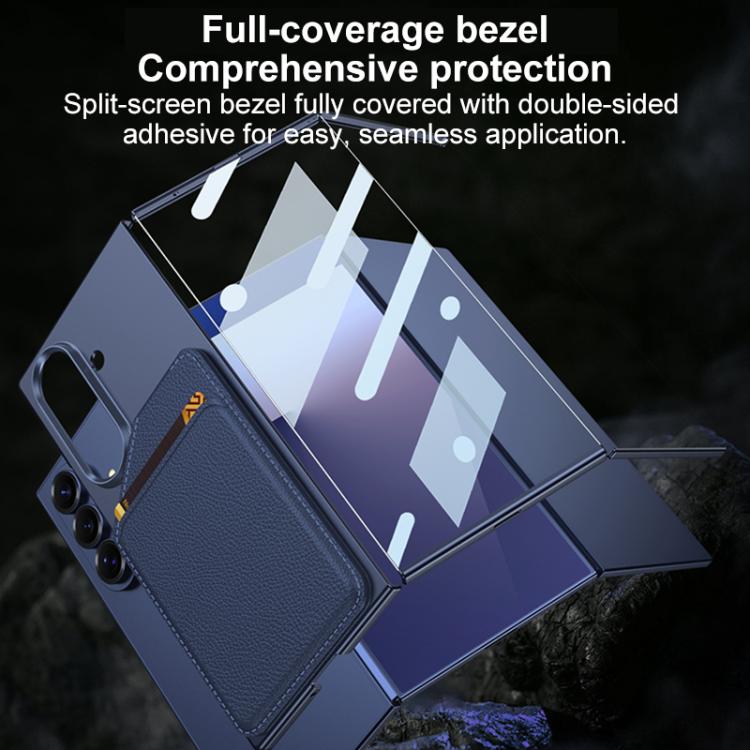 Custodia per telefono GKK ultra sottile con magnete integrato e porta carte inclinato, For Samsung Galaxy Z TriFold