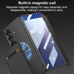 Custodia per telefono GKK ultra sottile con magnete integrato e porta carte inclinato, For Samsung Galaxy Z TriFold