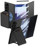 Custodia per telefono GKK ultra sottile con magnete integrato e porta carte inclinato, For Samsung Galaxy Z TriFold