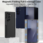 Custodia per telefono pieghevole a copertura totale con doppia cerniera magnetica GKK, For Samsung Galaxy Z TriFold