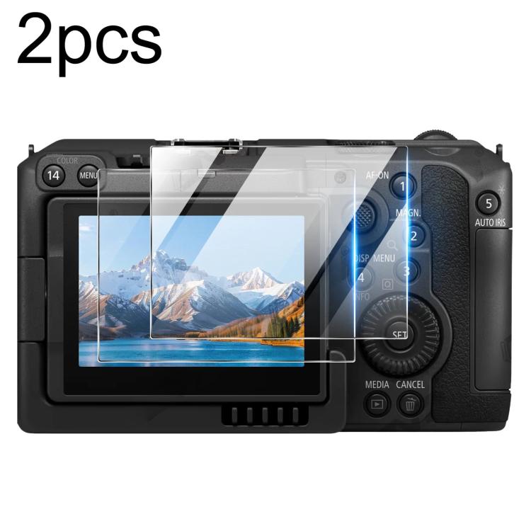 2 pellicole in vetro temperato HD antigraffio e anti-impronta, For Canon EOS C50, For Canon EOS R8