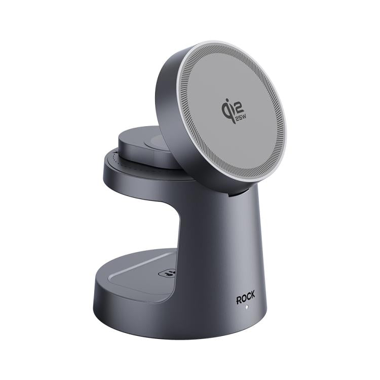 Caricabatterie wireless magnetico 3 in 1 ROCK W56 con Qi2.2 25W, W56