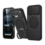 ShellGod - Supporto magnetico girevole con protezione per obiettivo in PC TPU - Custodia ibrida per telefono, For iPhone 18 Pro / 17 Pro, For iPhone 18 Pro Max / 17 Pro Max