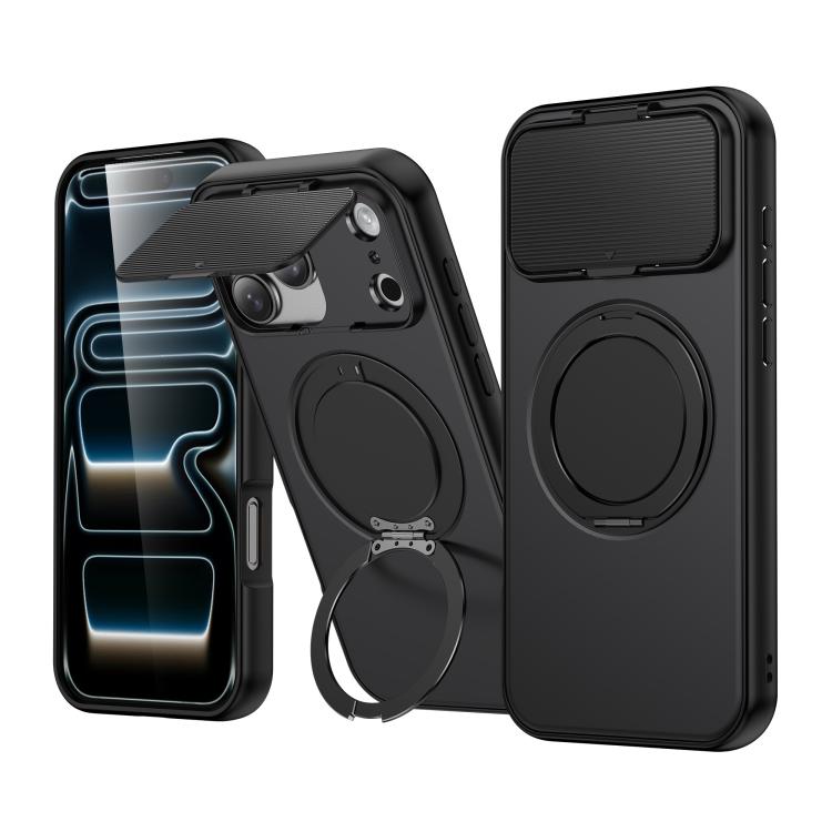 ShellGod - Supporto magnetico girevole con protezione per obiettivo in PC TPU - Custodia ibrida per telefono, For iPhone 18 Pro / 17 Pro, For iPhone 18 Pro Max / 17 Pro Max