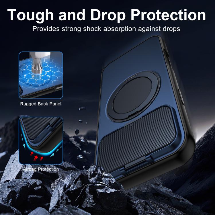 ShellGod - Supporto magnetico girevole con protezione per obiettivo in PC TPU - Custodia ibrida per telefono, For iPhone 18 Pro / 17 Pro, For iPhone 18 Pro Max / 17 Pro Max