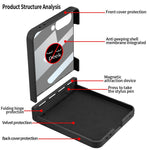 Custodia protettiva integrale per telefono VIETAO Cool Pro Series con vetro temperato per la privacy., For Samsung Galaxy Z Flip7 5G, For Samsung Galaxy Z Flip6 5G
