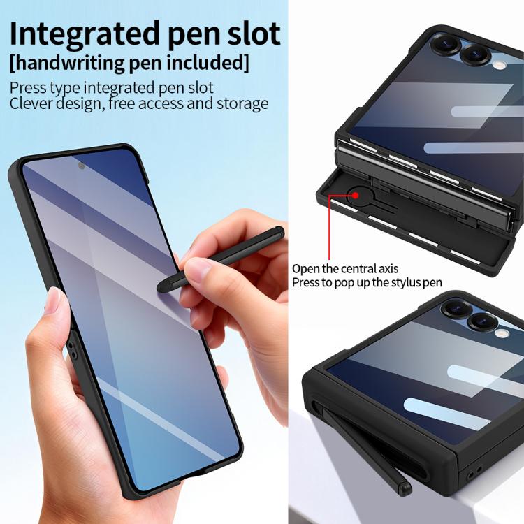 Custodia protettiva integrale per telefono VIETAO Cool Pro Series con vetro temperato per la privacy., For Samsung Galaxy Z Flip7 5G, For Samsung Galaxy Z Flip6 5G